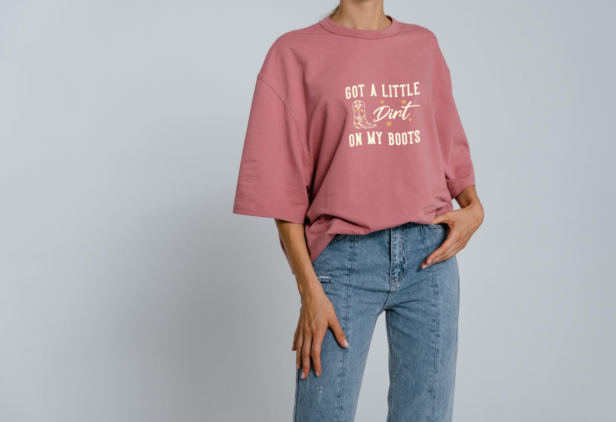 woman wearing a custom printed sweatshirt